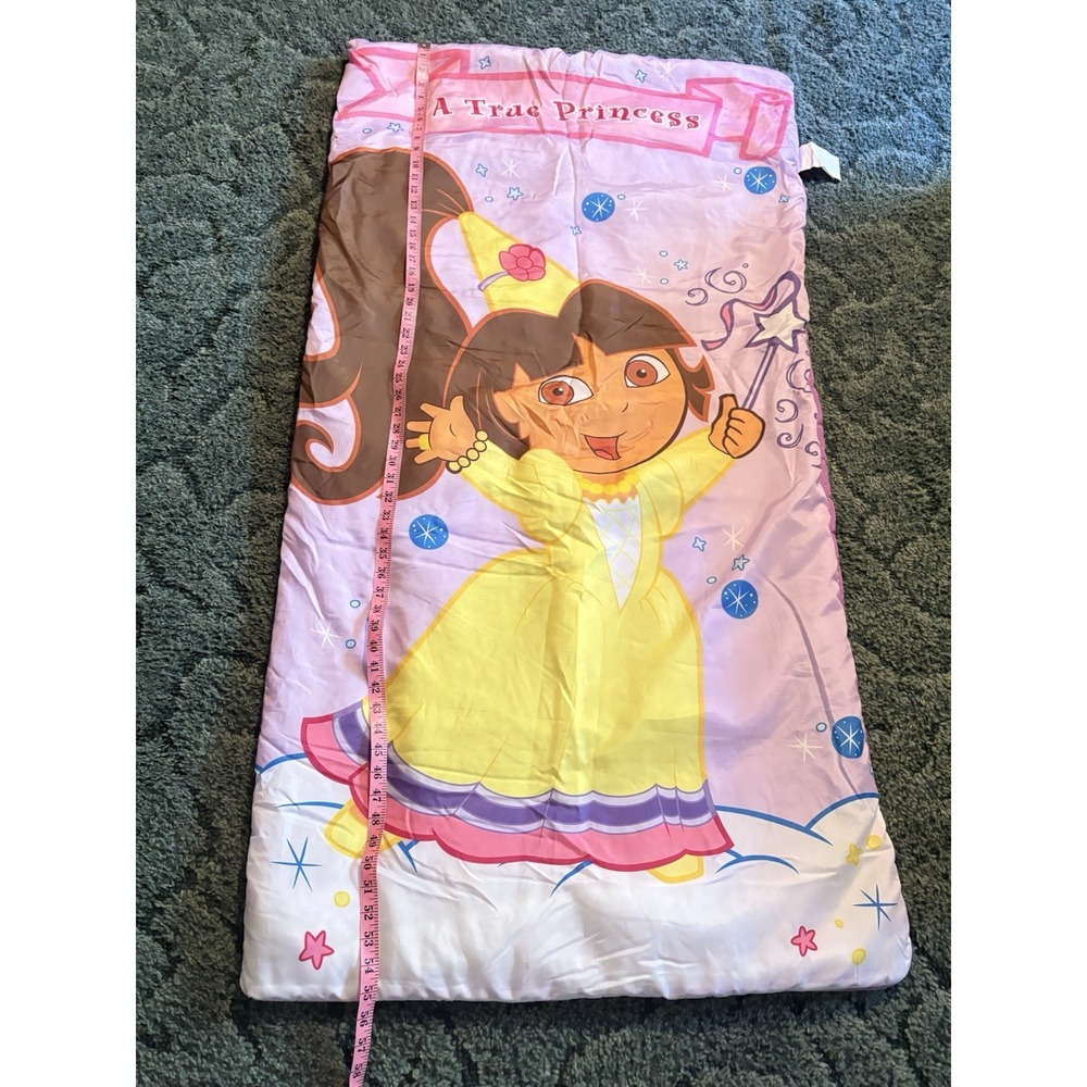 Dora The Explorer VTG Sleeping Bag True‎ Princess Bright Colors 30 By 57 EUC
